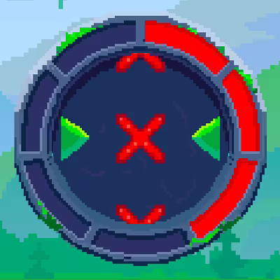 The single reel slot game showing the red cross and three steps of progression on the outer ring