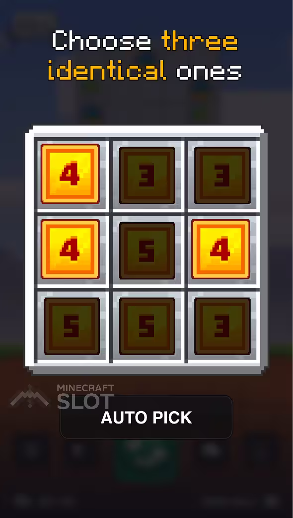 Mine Slot 2 gameplay on mobile device screen displaying the Block Bonus scratchcard that reveals the free spins count