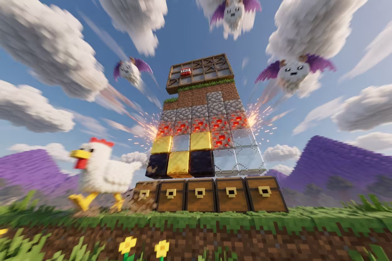 Minecaft Slot 3d world render